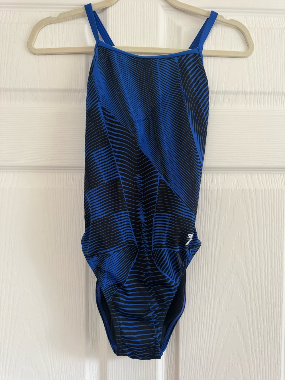 Speedo Endurance + Blue and Black Performance One-Piece Size 6/32